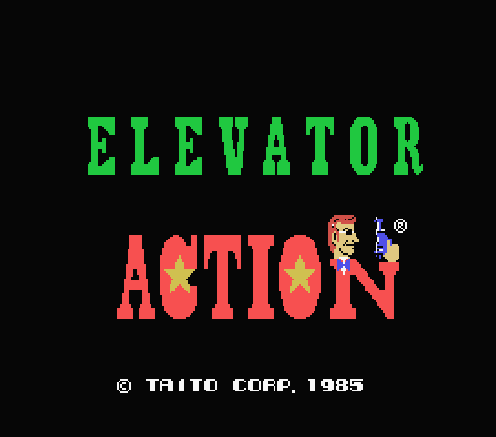 Elevator Action title screen for MSX